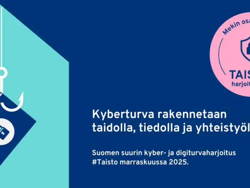 Sinisävytteinen kuva, jossa kerrotaan valkoisessa tekstissä Taistoharjoituksesta.