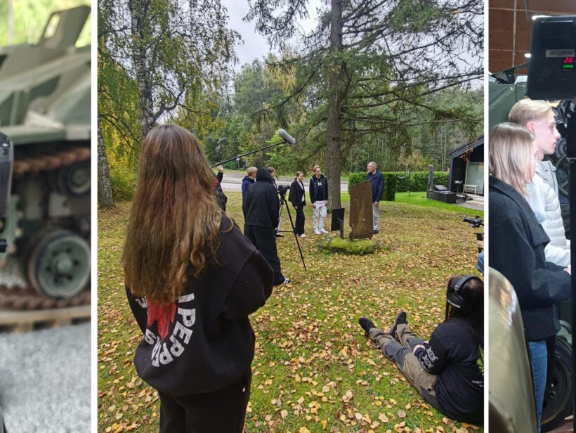 media alan opiskelijat työssä