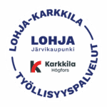 Logo, jossa tekstiä.